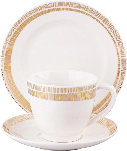 Mariapaula ecru Nova Solaris koffieservies voor 6 personen (18-delig)