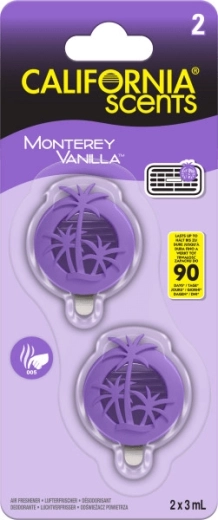 Autoparfum voor ventilatierooster CALIFORNIA SCENTS Monterey Vanilla