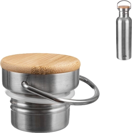 Reserve-/vervangsluiting voor RVS thermosfles met bamboe dop