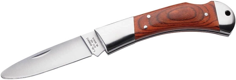 Kinderzakmes Herbertz met ronde punt, 7,6 cm, pakkahout