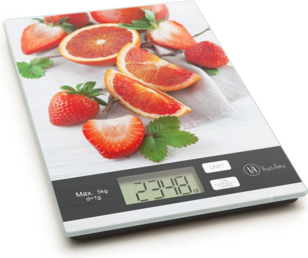 Keukenweegschaal met fruitmotief