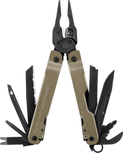 Leatherman Super Tool 300M coyote tan multifunctioneel gereedschap met 18 functies
