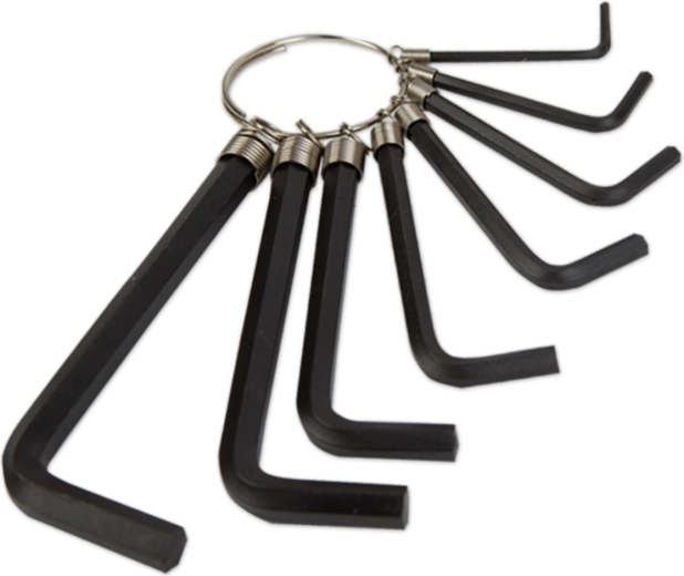Set gebogen inbussleutels, 8 stuks