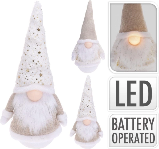 Kerst-LED-kabouter met ster 43 cm - 1 stuk