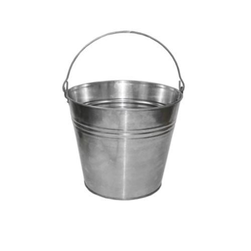 Verzinkte emmer 7 l met houten handgreep