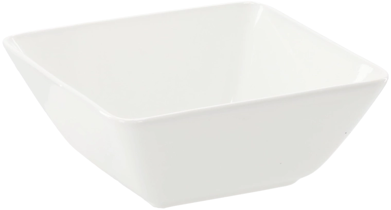 Porseleinen vierkante kom 19 × 19 × 8 cm wit