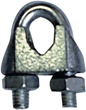 Kabelklem voor staalkabel 6 mm, verzinkt (set van 10 stuks)