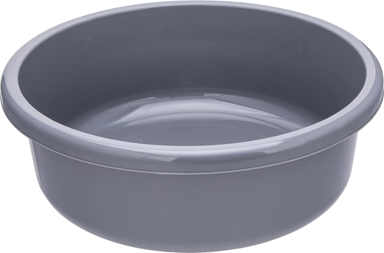 Ronde plastic teil 13,5 l grijs