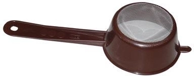 Zeef met fijn gaas 8 cm met handvat, kunststof, mix kleuren