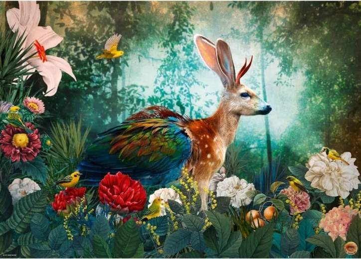 Puzzel Fantastische fauna Jackalope 1000 stukjes