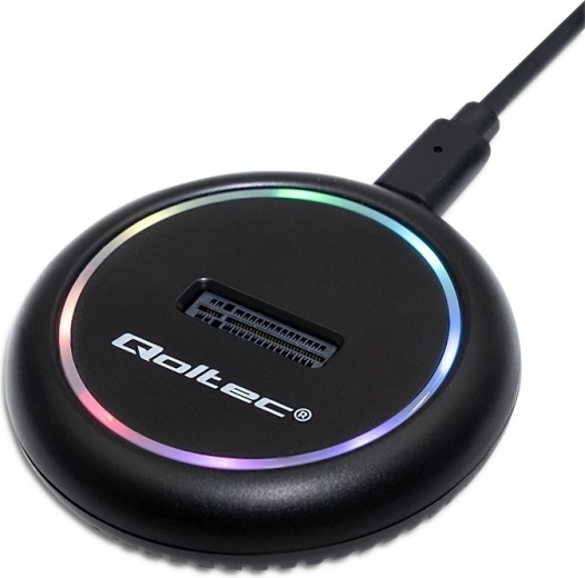 Dockingstation voor M.2 NVMe/SATA SSD met USB‑C en RGB‑verlichting 2TB