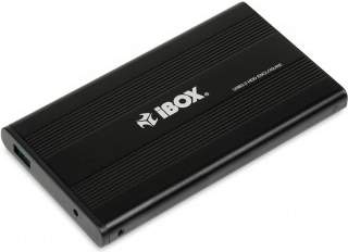 iBox metalen externe behuizing voor 2,5" SATA-schijf USB 3.0 zwart