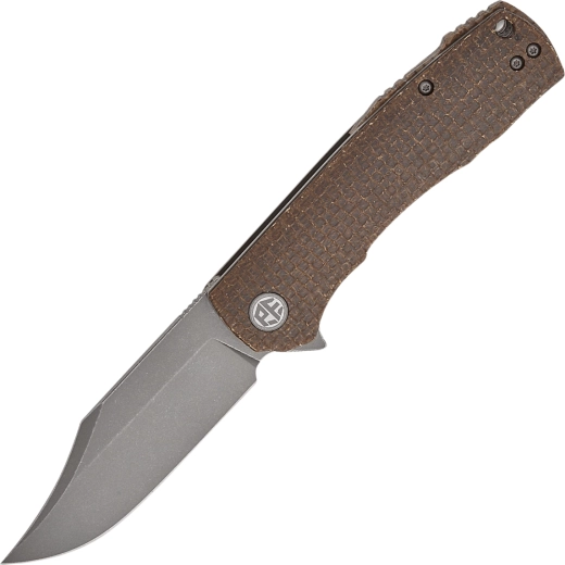 Opvouwbaar zakmes Petrified Fish Victor 9,1 cm, micarta, grey stonewash - 1 stuk