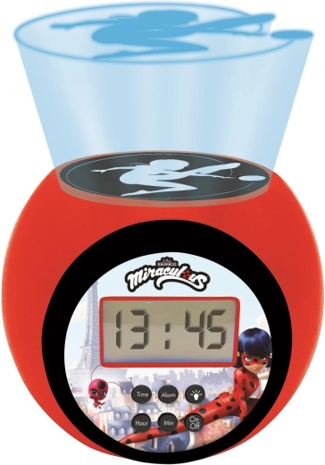 Kinderwekker Miraculous Ladybug met projector