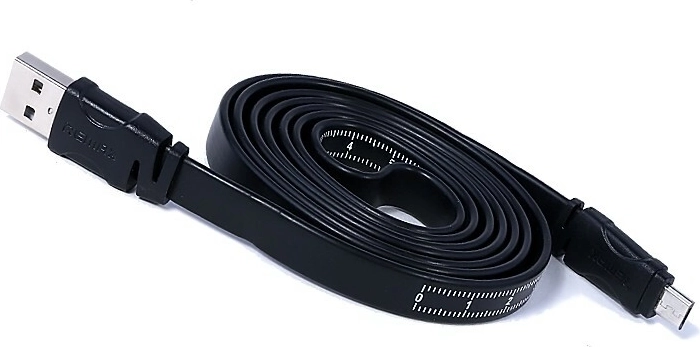 Remax oprolbare kabel micro USB 2.0 1 m zwart