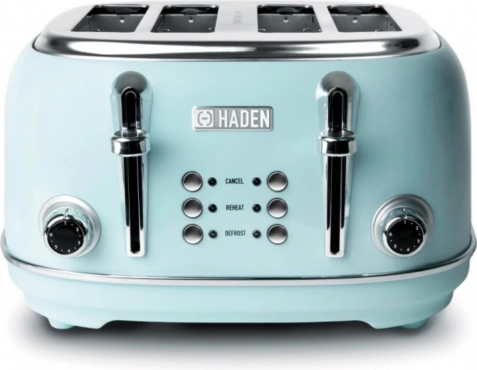 HERITAGE broodrooster turquoise, roestvrij staal, 4 sleuven