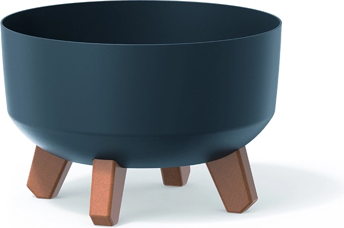 Bloempot op poten Gracia Low 23,5 cm antraciet