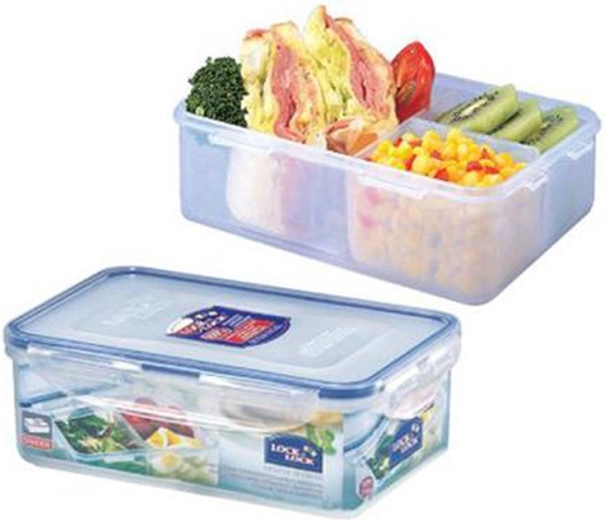Voedselcontainer LOCKnLOCK, 3 vakken, 1 l, luchtdicht en waterdicht