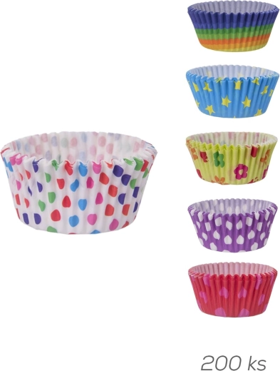 Papieren bakvormpjes voor mini-muffins 4 cm, 200 stuks