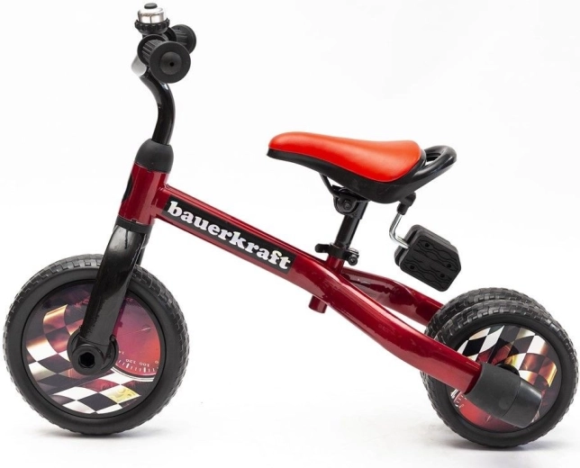 Bauerkraft multifunctionele kinder-driewieler loopfiets 3-in-1 rood - 1 stuk