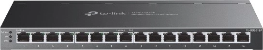 TP-Link JetStream TL-SG2016P slimme gigabit-switch 16 poorten (8x PoE+)