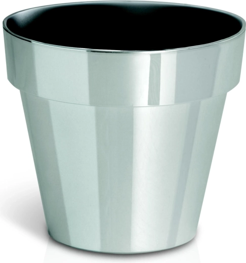 Bloempot Chrome Silver, diameter 170 mm