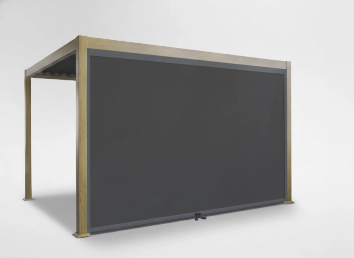 Zijrolgordijn voor aluminium pergola, handmatig, 366 cm