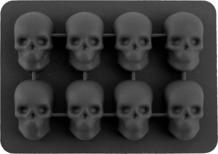 Siliconen ijsvorm Schedel, 8 blokjes