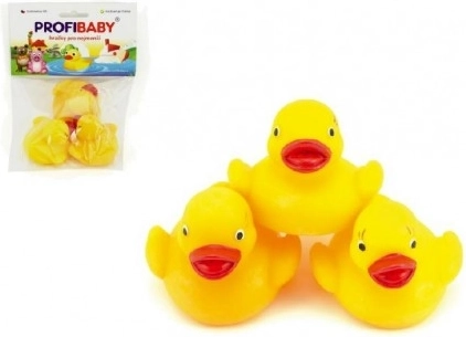 Profibaby kleine piepende badeendjes voor in bad 6 cm (3 stuks)