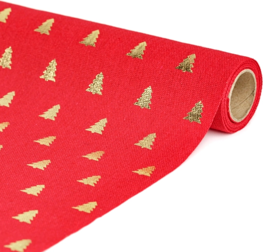 Kersttafelloper met kerstboom 180 × 28 cm