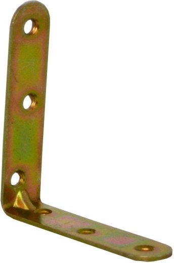 Hoekprofiel met persing geel verzinkt 80 × 18 × 2 mm, verpakking 15 stuks