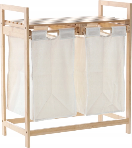 Bamboerek met twee manden 64 × 33 × 73 cm
