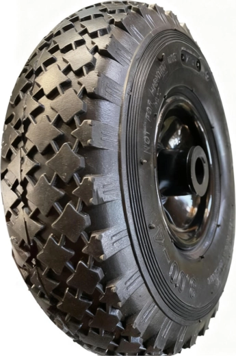 Opblaasbaar wiel voor steekwagen 260 mm met metalen velg en naaldlager