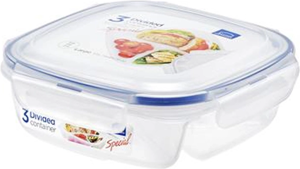 Voedselcontainer met 3 vakken 750 ml