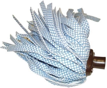 Mop-eindstuk met fijne schroefdraad – bruin, brede stroken