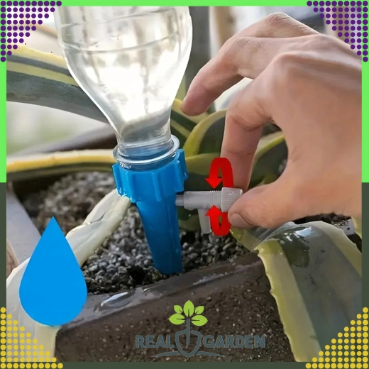 Set van 10 irrigators voor bloempotten voor PET-flessen met kraantje