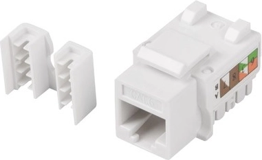 modulaire keystone wandcontactdoos RJ45 UTP Cat.6 90° voor inbouw in doos