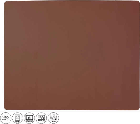 Siliconen bakmat 50 × 40 cm bruin