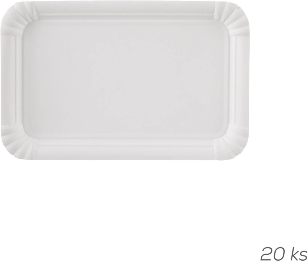 Papieren wegwerpbakje 19,5 × 13 cm (20 stuks)
