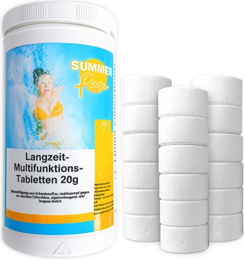 Multifunctionele chloortabletten voor het zwembad 20 g (1 kg)