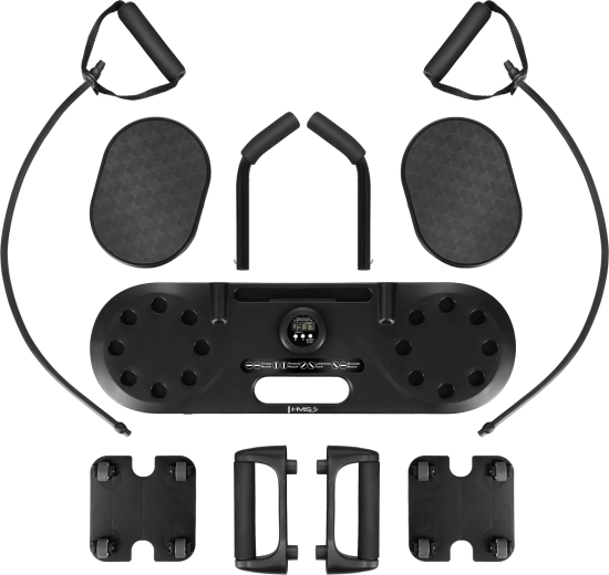 Multifunctioneel trainingsbord 3-in-1 voor push-ups, core en weerstandsbanden HMS