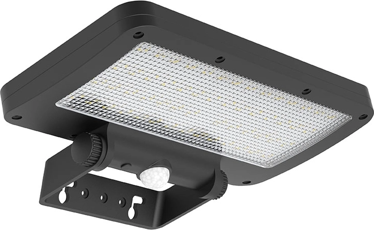 Solight LED zonne-energie buitenlamp (schijnwerper) met sensor 5 W 500 lm 4000 K zwart