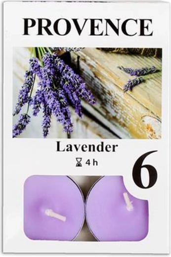 Theelichtjes lavendel, 6 st.