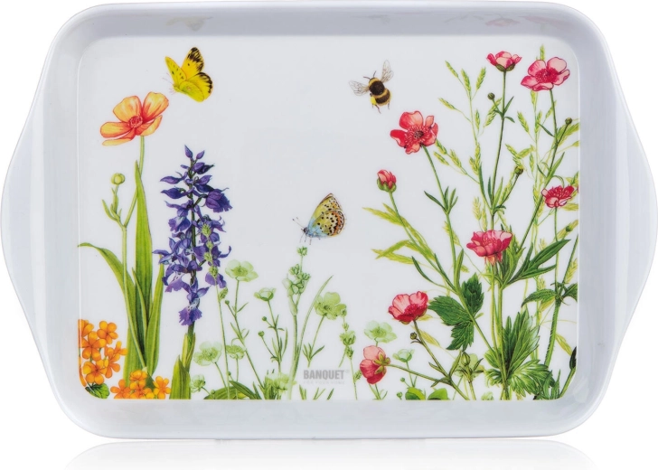 Melamine dienblad Meadow 21 × 14 cm, wit