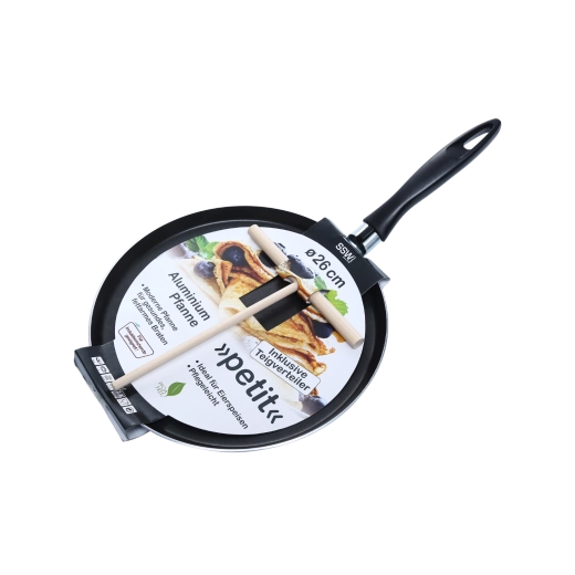 Aluminium pannenkoekpan SSW Petit 26 cm met deegverdeler