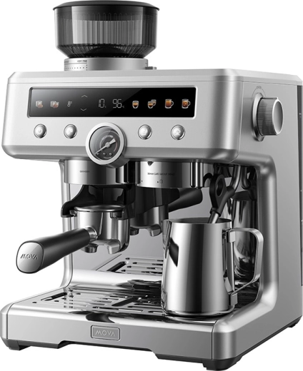 Espressomachine MOVA S20 Pro met molen – zilver