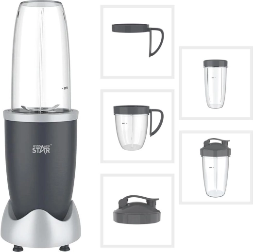 WinningStar multifunctionele blender 900 W met bekers van 950 ml, 700 ml en 500 ml