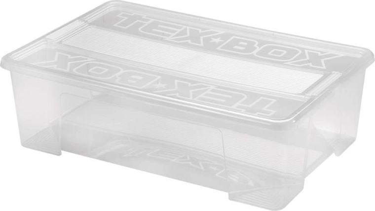 Kunststof opbergbox met deksel HEIDRUN 28 l