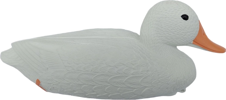 Witte drijvende tuindecoratie eend