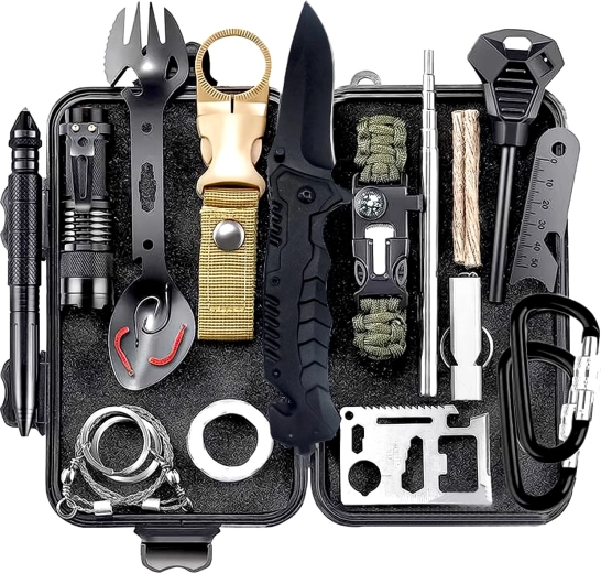 Militaire survivalset voor in de natuur (nieuwe versie)
